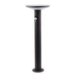 Runde Solar LED Sockelleuchte mit Sensor H:60cm off
